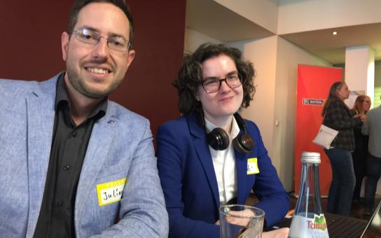 Julian Schulz und Stefanie Schneider, Teilnehmende von Coding da Vinci Süd 2019