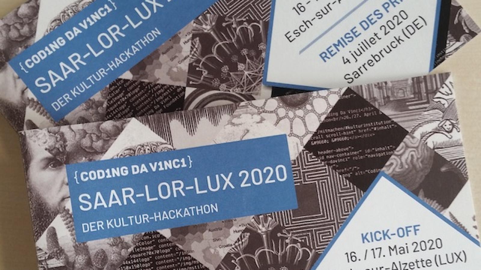 Zwei Flyer von Coding da Vinci Saar-Lor-Lux 2020