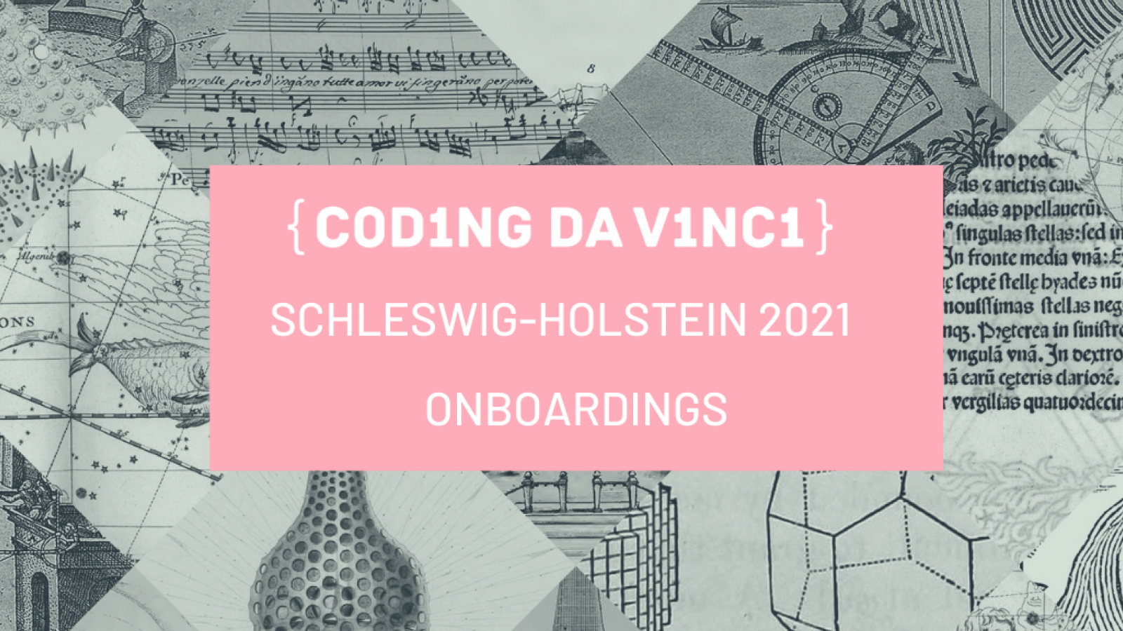 Schriftzug Coding da Vinci 2021 Schleswig-Holstein Onboardings