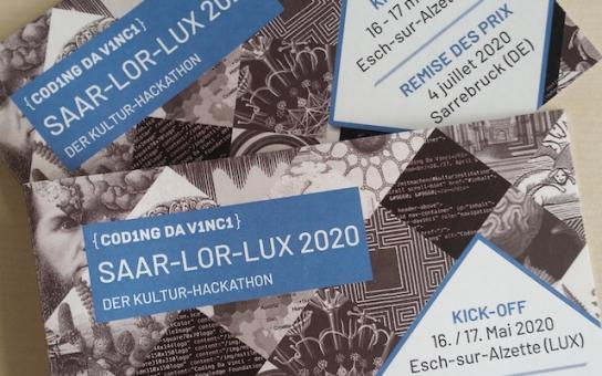 Zwei Flyer von Coding da Vinci Saar-Lor-Lux 2020
